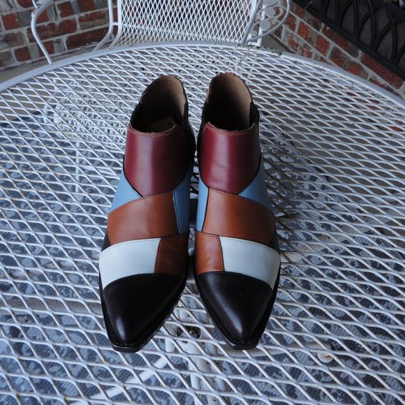 COACH Patchwork Bandit Multicolor Slip On Pointed Toe Shoes Size 6B - Picture 1 of 8